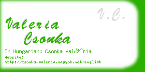 valeria csonka business card